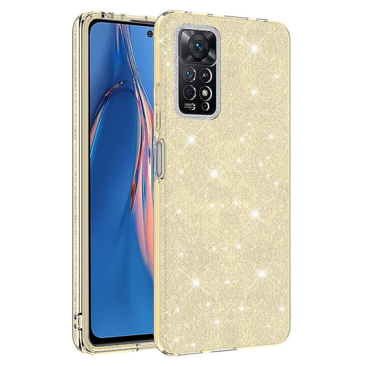 Xiaomi Redmi Note 12 Pro 4G Kılıf Zore Shining Silikon Gold