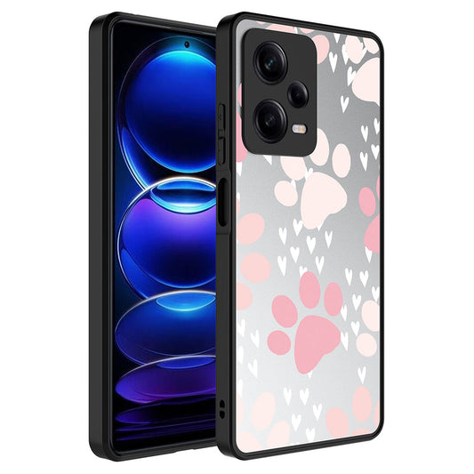 Xiaomi Redmi Note 12 Pro 5G Kılıf Aynalı Desenli Kamera Korumalı Parlak Zore Mirror Kapak Pati