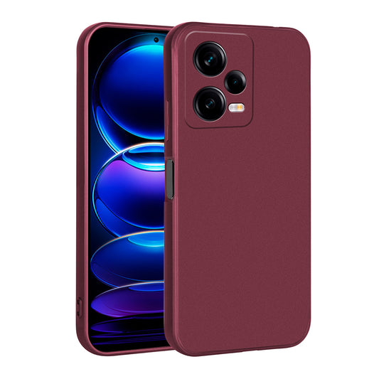 Xiaomi Redmi Note 12 Pro 5G Kılıf Zore Premier Silikon Kapak Mürdüm