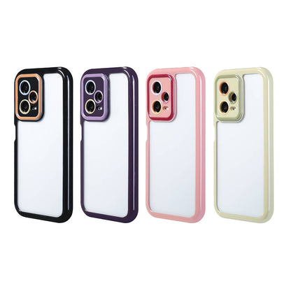 Xiaomi Redmi Note 12 Pro Plus 5G Kılıf Kamera Korumalı Renkli Kenar ve Çerçeve Tasarımlı Zore Vitamin Kapak Siyah
