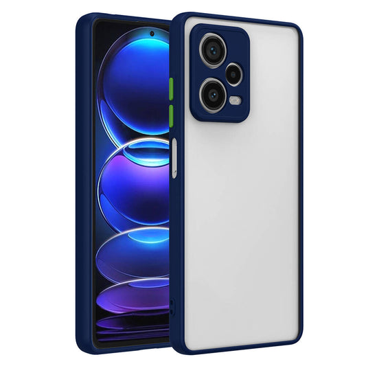 Xiaomi Redmi Note 12 Pro Plus 5G Kılıf Zore Hux Kapak Lacivert