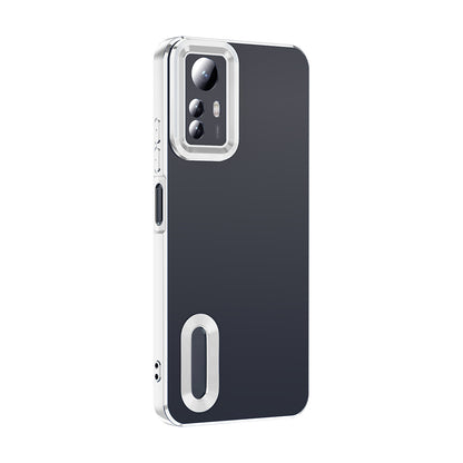Xiaomi Redmi Note 12S Kılıf Kamera Korumalı Logo Gösteren Zore Omega Kapak Sierra Mavi