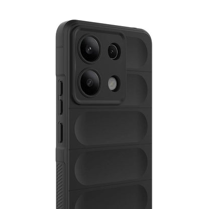 Xiaomi Redmi Note 13 4G Kılıf Esnek TPU Oyuklu Arka Yüzey Tasarımlı Zore Etnik Silikon Kapak Koyu Yeşil