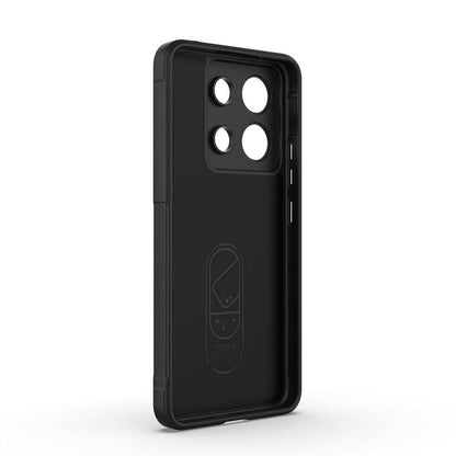 Xiaomi Redmi Note 13 4G Kılıf Esnek TPU Oyuklu Arka Yüzey Tasarımlı Zore Etnik Silikon Kapak Kırmızı