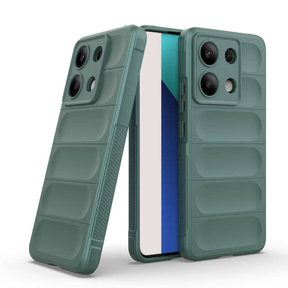 Xiaomi Redmi Note 13 4G Kılıf Esnek TPU Oyuklu Arka Yüzey Tasarımlı Zore Etnik Silikon Kapak Siyah