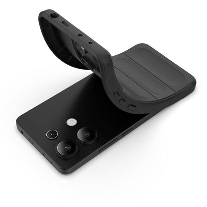 Xiaomi Redmi Note 13 4G Kılıf Esnek TPU Oyuklu Arka Yüzey Tasarımlı Zore Etnik Silikon Kapak Koyu Yeşil