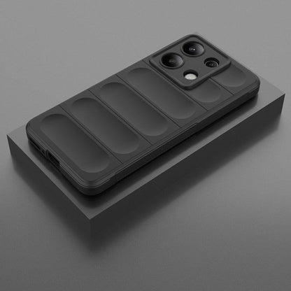 Xiaomi Redmi Note 13 4G Kılıf Esnek TPU Oyuklu Arka Yüzey Tasarımlı Zore Etnik Silikon Kapak Kırmızı