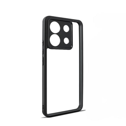 Xiaomi Redmi Note 13 Pro 5G Kılıf Kamera Korumalı Şeffaf Arka Yüzey Zore New Roll Kapak Siyah