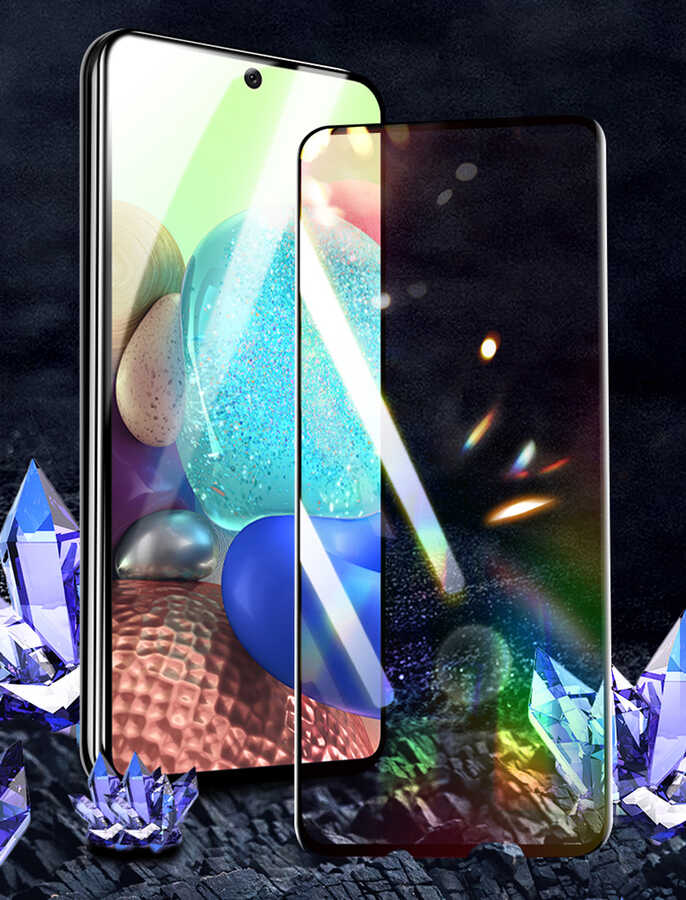 Xiaomi Redmi Note 13 Pro 5G Zore Kenarları Kırılmaya Dayanıklı Cam Ekran Koruyucu Siyah