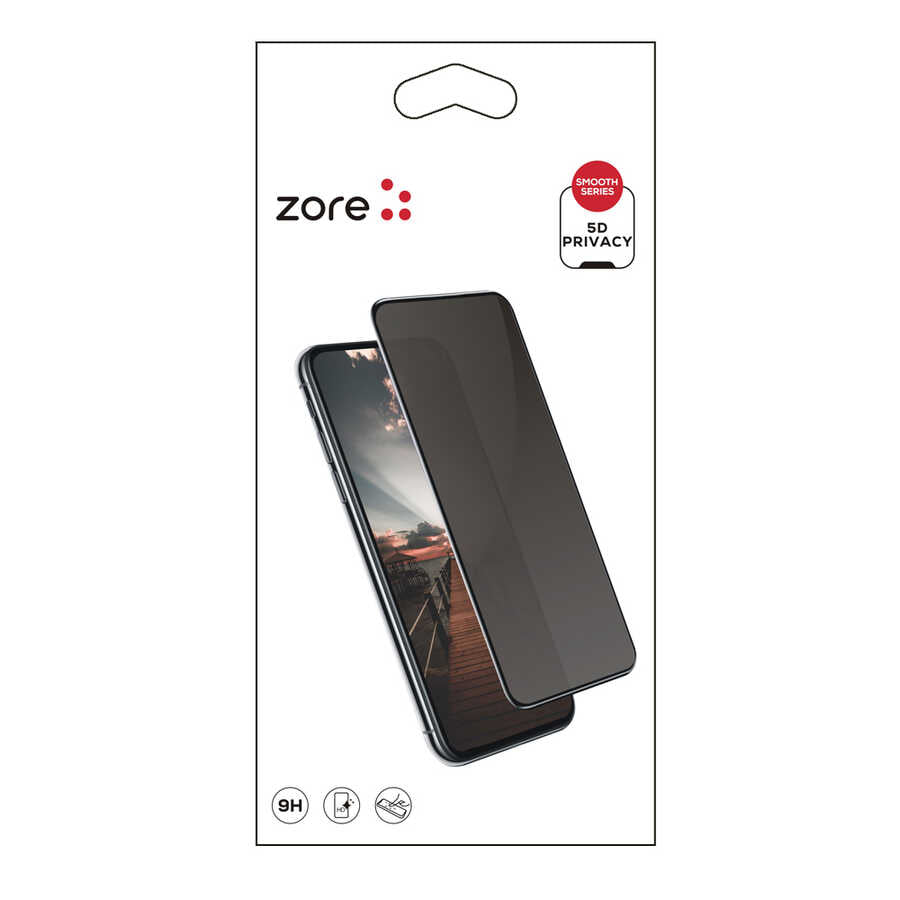 Xiaomi Redmi Note 13 Pro 5G Zore New 5D Privacy Temperli Ekran Koruyucu Siyah