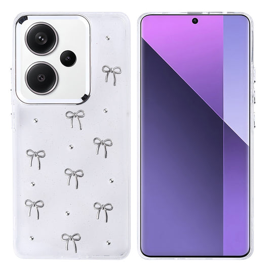 Xiaomi Redmi Note 13 Pro Plus 5G Kılıf Airbag Tasarımlı Simli Şeffaf Zore Kutup Kapak Fiyonk