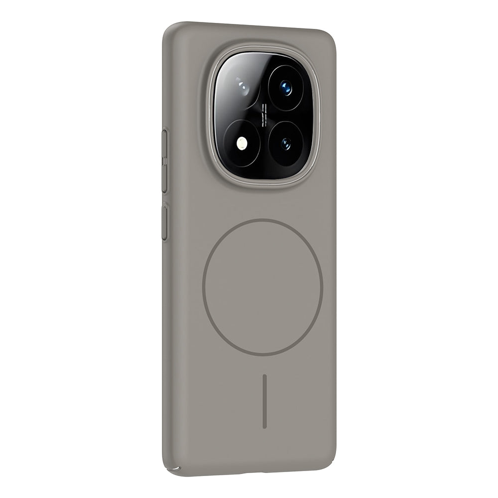 Xiaomi Redmi Note 14 Pro Plus Kılıf Magsafe Şarj Özellikli Zore Ruby Sert Kapak Gri