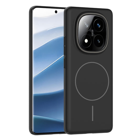 Xiaomi Redmi Note 14 Pro Plus Kılıf Magsafe Şarj Özellikli Zore Ruby Sert Kapak Siyah