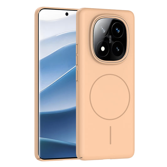 Xiaomi Redmi Note 14 Pro Plus Kılıf Magsafe Şarj Özellikli Zore Ruby Sert Kapak Desert Titanyum