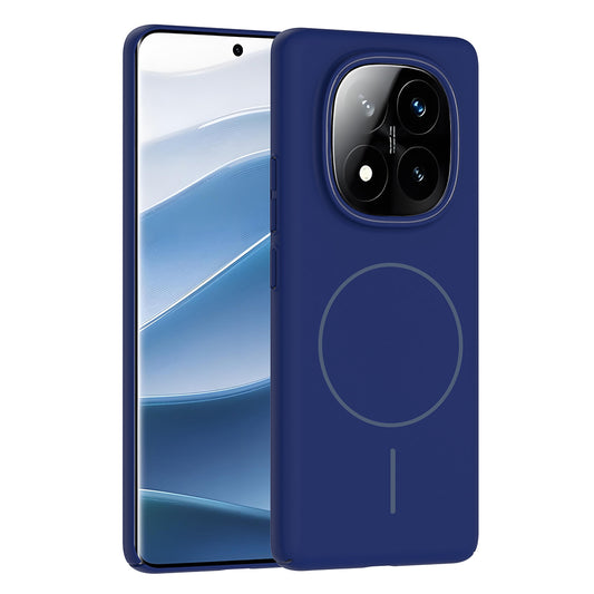 Xiaomi Redmi Note 14 Pro Plus Kılıf Magsafe Şarj Özellikli Zore Ruby Sert Kapak Lacivert