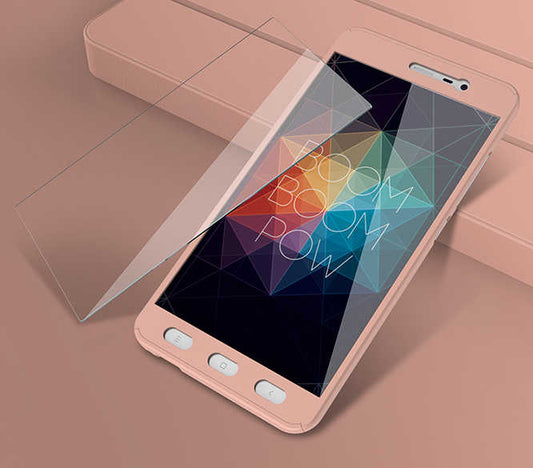 Xiaomi Redmi Note 4X Kılıf Zore 360 3 Parçalı Rubber Kapak Rose Gold