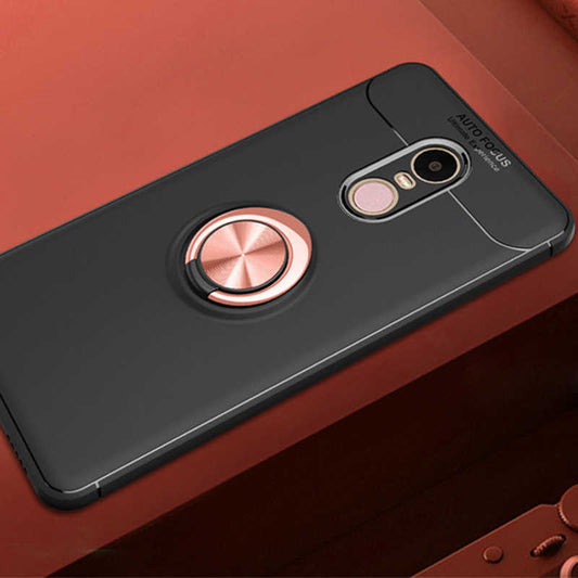 Xiaomi Redmi Note 4X Kılıf Zore Ravel Silikon Kapak Siyah-Rose Gold