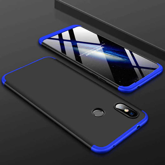 Xiaomi Redmi Note 6 Pro Kılıf Zore Ays Kapak Siyah-Mavi