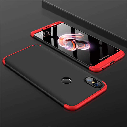 Xiaomi Redmi Note 6 Pro Kılıf Zore Ays Kapak Siyah-Kırmızı