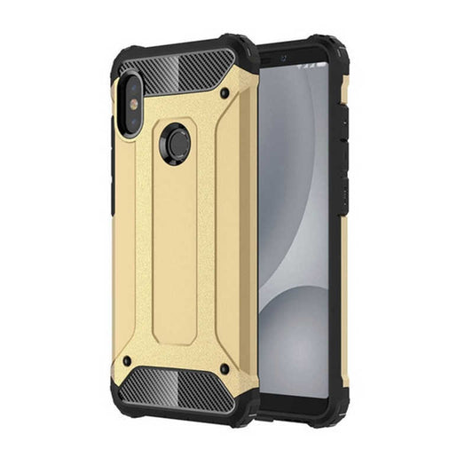 Xiaomi Redmi Note 6 Pro Kılıf Zore Crash Silikon Kapak Gold