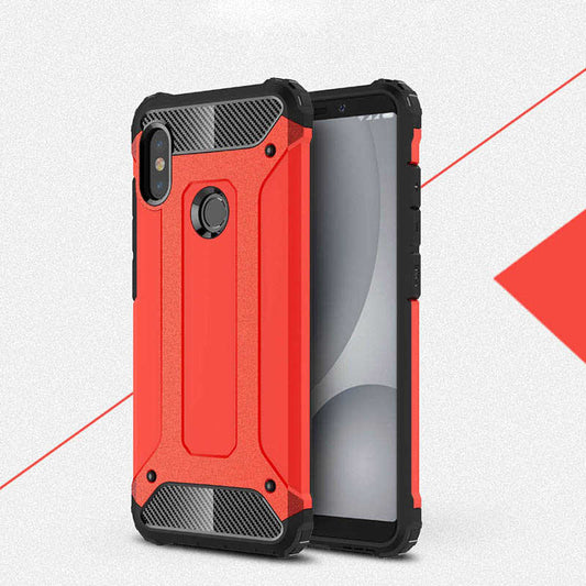 Xiaomi Redmi Note 6 Pro Kılıf Zore Crash Silikon Kapak Kırmızı