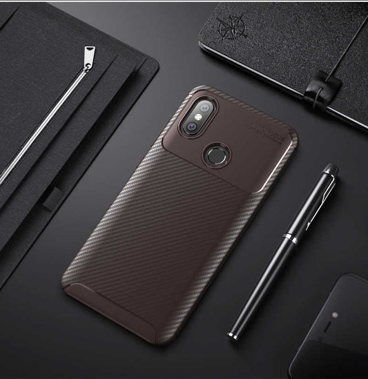 Xiaomi Redmi Note 6 Pro Kılıf Zore Negro Silikon Kapak Kahverengi