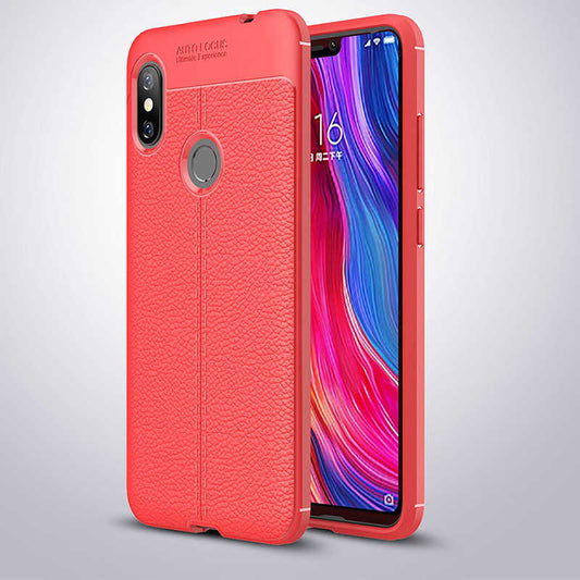 Xiaomi Redmi Note 6 Pro Kılıf Zore Niss Silikon Kapak Kırmızı