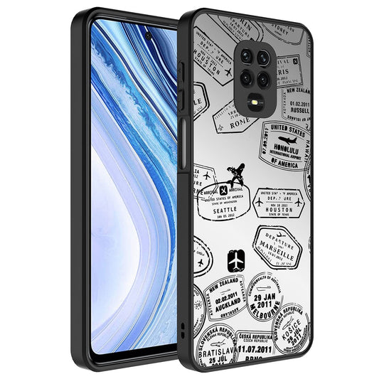 Xiaomi Redmi Note 9S Kılıf Aynalı Desenli Kamera Korumalı Parlak Zore Mirror Kapak Seyahat