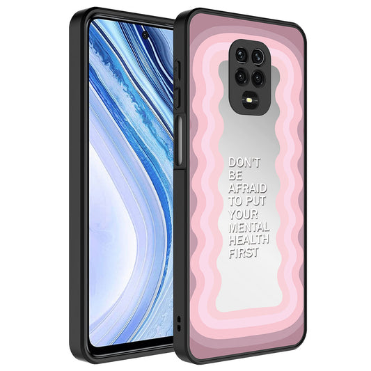 Xiaomi Redmi Note 9S Kılıf Aynalı Desenli Kamera Korumalı Parlak Zore Mirror Kapak Ayna