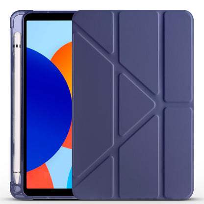 Xiaomi Redmi Pad SE 8.7 Kılıf Zore Tri Folding Kalem Bölmeli Standlı Kılıf Lacivert