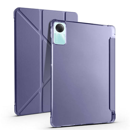 Xiaomi Redmi Pad SE Kılıf Zore Tri Folding Kalem Bölmeli Standlı Kılıf Rose Gold