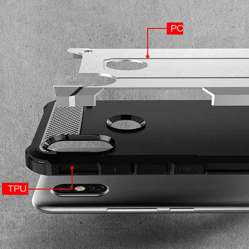 Xiaomi Redmi S2 Kılıf Zore Crash Silikon Kapak Gri