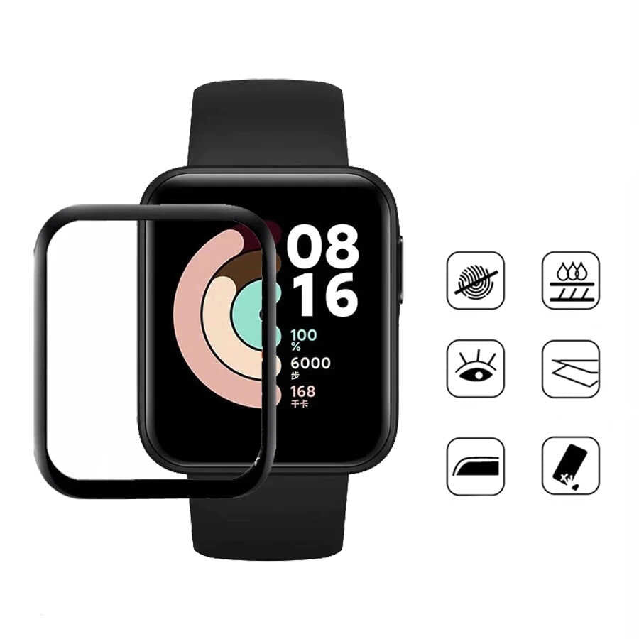Xiaomi Redmi Watch 3 Active Zore PMMA Pet Saat Ekran Koruyucu Siyah