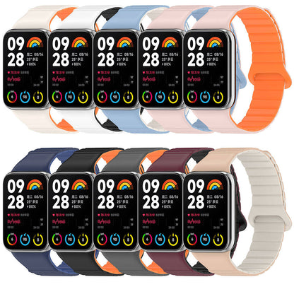 Xiaomi Redmi Watch 4 Silikon Kordon Zore KRD-105 Strap Kayış Pembe-Turuncu