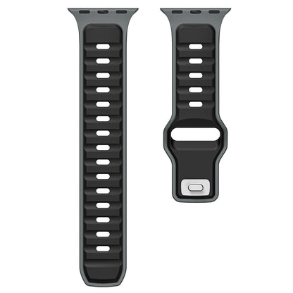 Xiaomi Redmi Watch 5 Active Zore KRD-135 22mm Silikon Kordon Strap Kayış Gümüş-Siyah