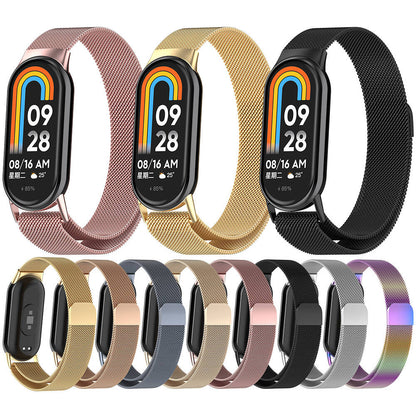 Xiaomi Smart Band 8 Zore KRD-01 Metal Kordon Gümüş