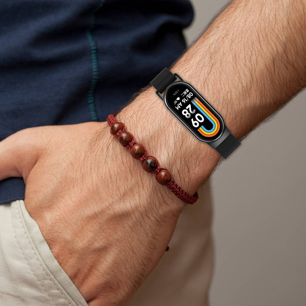 Xiaomi Smart Band 8 Zore KRD-01 Metal Kordon Gümüş