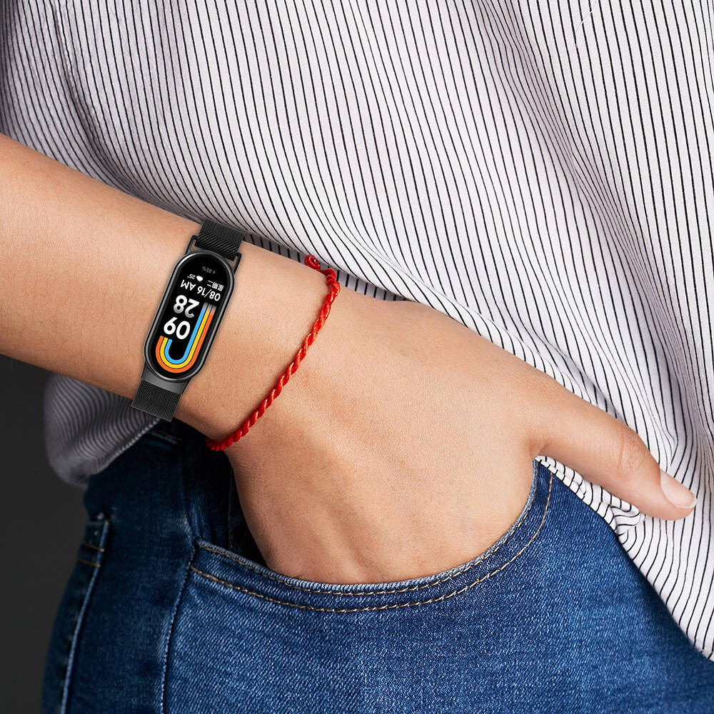 Xiaomi Smart Band 8 Zore KRD-01 Metal Kordon Gümüş