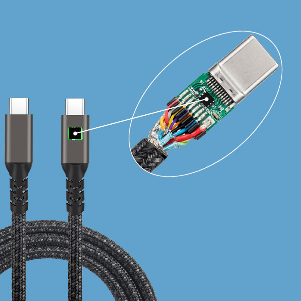 Zore 2.Jenerasyon Type-C to Type-C USB3.2 PD Data Kablosu 100W 20Gbps 4K@60Hz 0.5 Metre Siyah