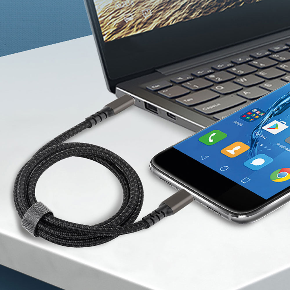 Zore 2.Jenerasyon Type-C to Type-C USB3.2 PD Data Kablosu 100W 20Gbps 4K@60Hz 1 Metre Siyah