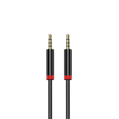 Zore AU-707 Örgü Tasarımlı Aux Audio Kablo 3.5mm 1m Siyah