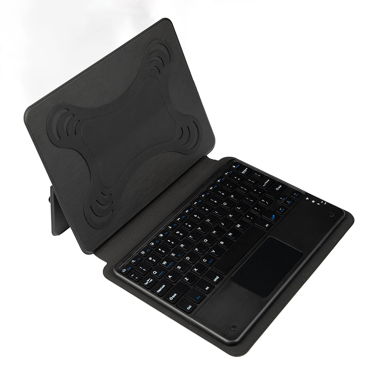 Zore Border Keyboard 10-11" inç Universal Bluetooh Bağlantılı Standlı Klavyeli Tablet Kılıfı Siyah