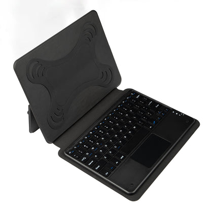 Zore Border Keyboard 10-11" inç Universal Bluetooh Bağlantılı Standlı Klavyeli Tablet Kılıfı Siyah