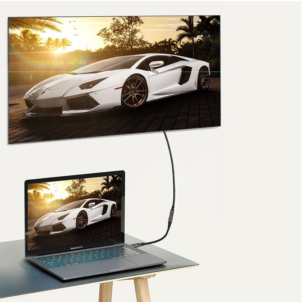 Zore Extension USB3.2 Type-C PD Uzatma Kablosu 100W 20Gbps 4K@60Hz 1.5 Metre Siyah