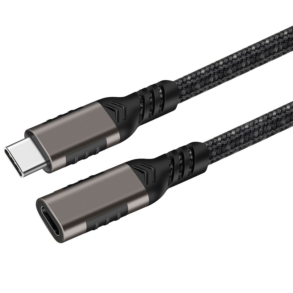 Zore Extension USB3.2 Type-C PD Uzatma Kablosu 100W 20Gbps 4K@60Hz 2 Metre Siyah