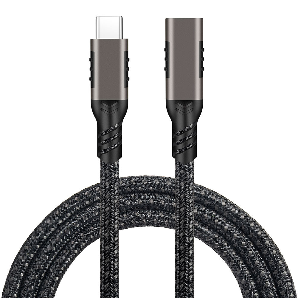 Zore Extension USB3.2 Type-C PD Uzatma Kablosu 100W 20Gbps 4K@60Hz 2 Metre Siyah