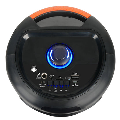 Zore GD-2402 Dijital LED Göstergeli FM Radyolu Mikrofonlu RGB TWS Çift 4 inç Stereo Bass Kablosuz Karaoke Hoparlör Siyah