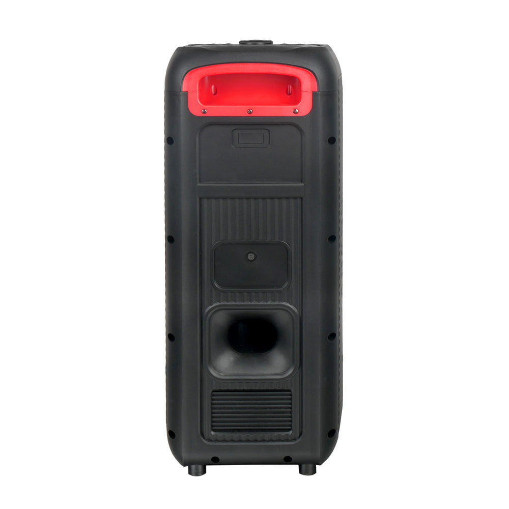 Zore GD-2606 Dijital LED Göstergeli FM Radyolu Mikrofonlu RGB TWS Çift 6.5 inç Stereo Bass Kablosuz Karaoke Hoparlör Siyah