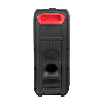 Zore GD-2606 Dijital LED Göstergeli FM Radyolu Mikrofonlu RGB TWS Çift 6.5 inç Stereo Bass Kablosuz Karaoke Hoparlör Siyah
