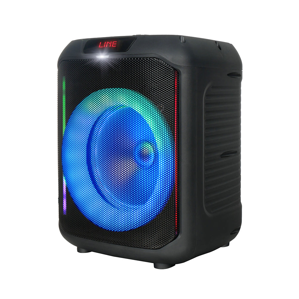 Zore GD-907 Dijital LED Göstergeli FM Radyolu Mikrofonlu RGB TWS 8 inç Stereo Bass Kablosuz Karaoke Hoparlör Siyah